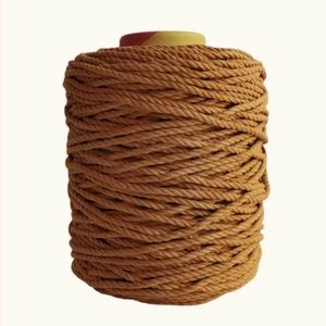 5mm 100% Recycled Cotton Rope - 600ft Spool by Modern Macramé mustard color